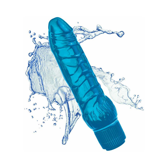 Pipedream Juicy Jewels Cobalt Breeze Flexible Realistic Vibrator Blue