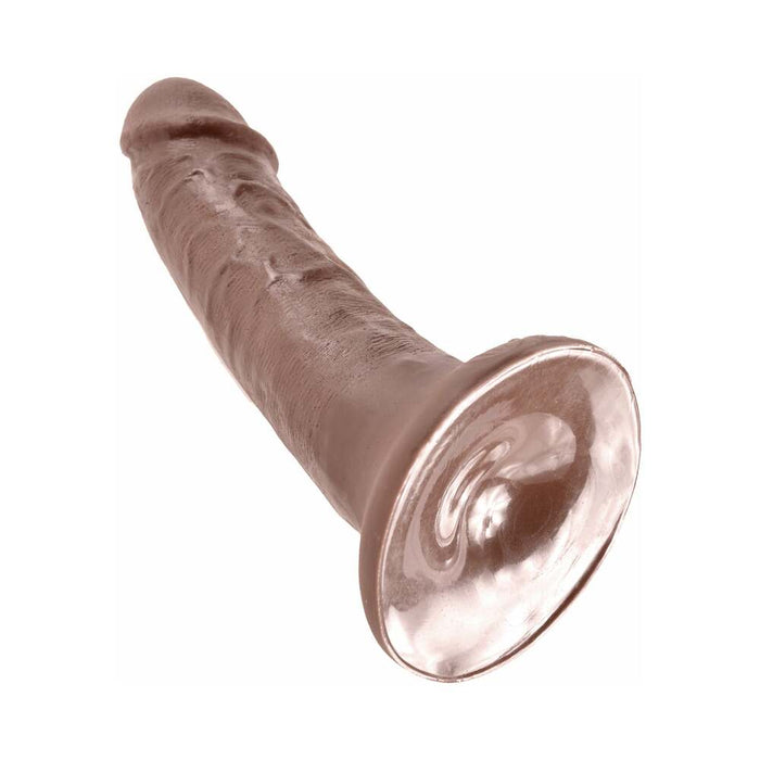 Pipedream King Cock 6 in. Cock Realistic Dildo With Suction Cup Brown
