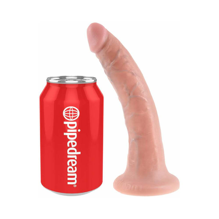 King Cock 7 in. Cock Realistic Dildo With Suction Cup Beige