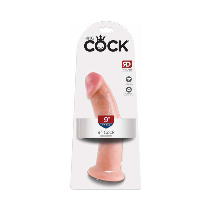 Pipedream King Cock 9 in. Cock Realistic Dildo With Suction Cup Beige
