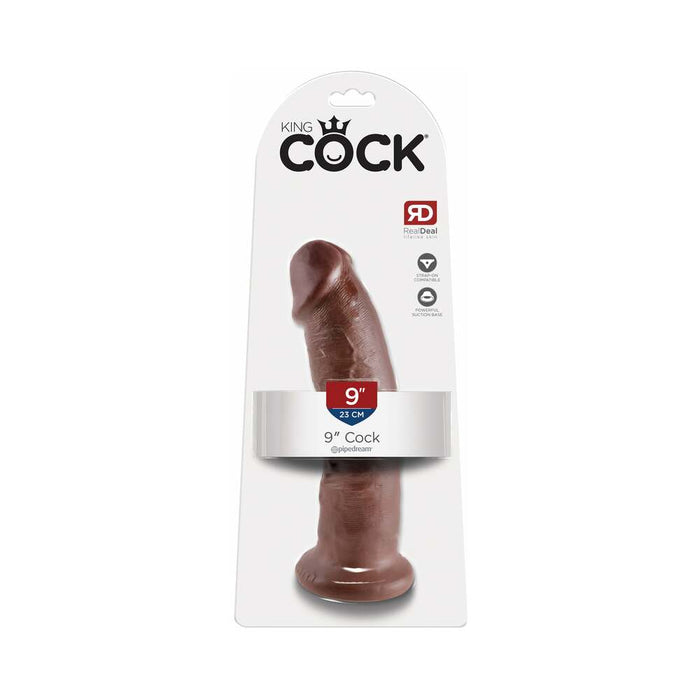 Pipedream King Cock 9 in. Cock Realistic Dildo With Suction Cup Brown