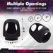 Wand Essentials Silicone Strap Cap Wand Harness For Dildos Black