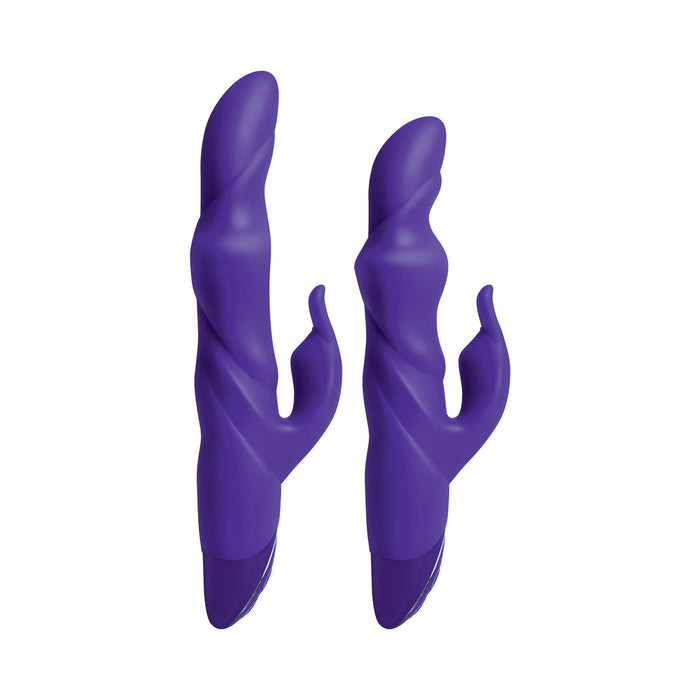 Adam & Eve Thruster Rechargeable Silicone Thrusting Rabbit Vibrator Purple