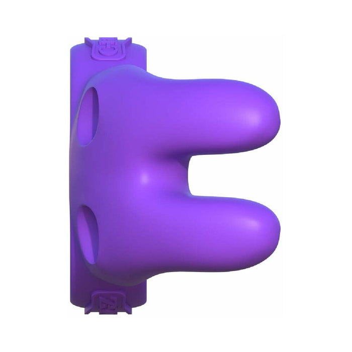 Pipedream Fantasy C-Ringz Silicone Vibrating Twin Teazer Rabbit Ring With Ears Purple
