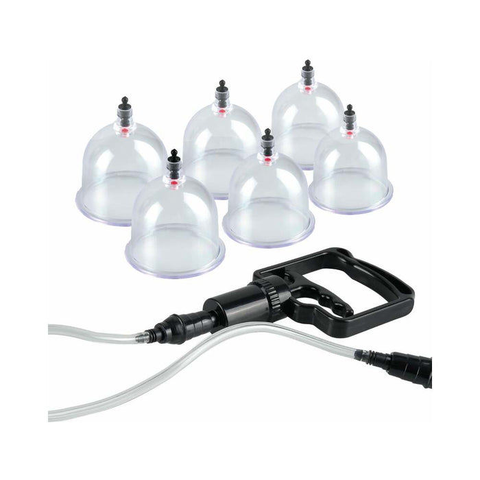Pipedream Fetish Fantasy Series Beginner's 6-Piece Cupping Set Clear/Black