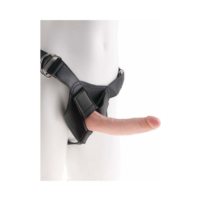 King Cock Strap-On Harness With 7 in. Cock Beige