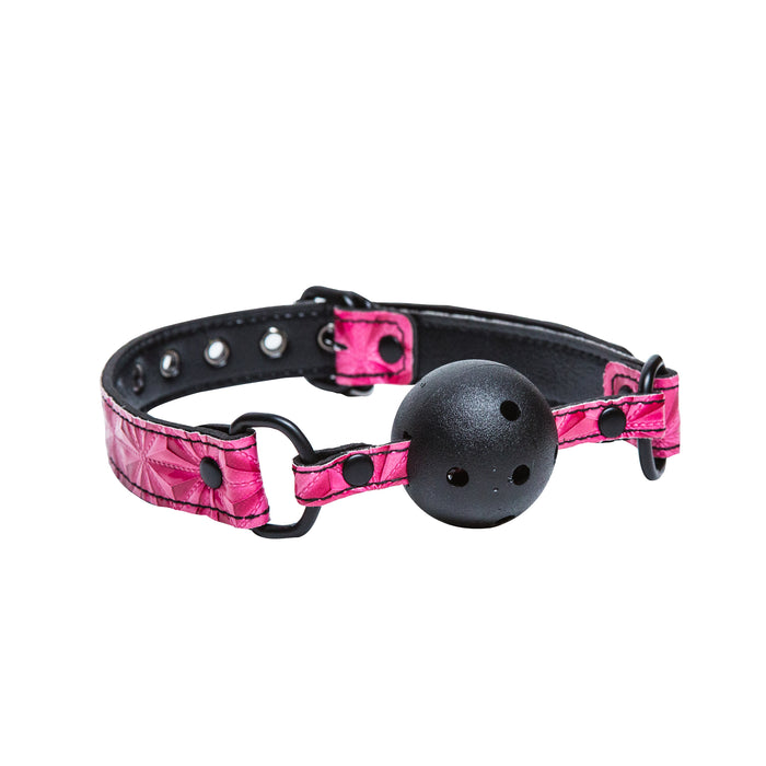 Sinful Vinyl Ball Gag Pink