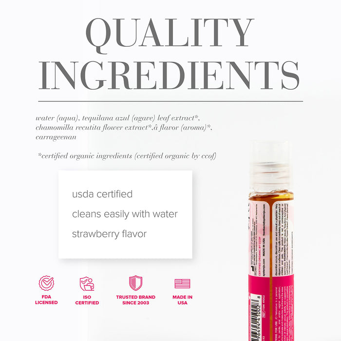 JO NaturaLove Organic Strawberry Fields Flavored Water-Based Lubricant 1 oz.