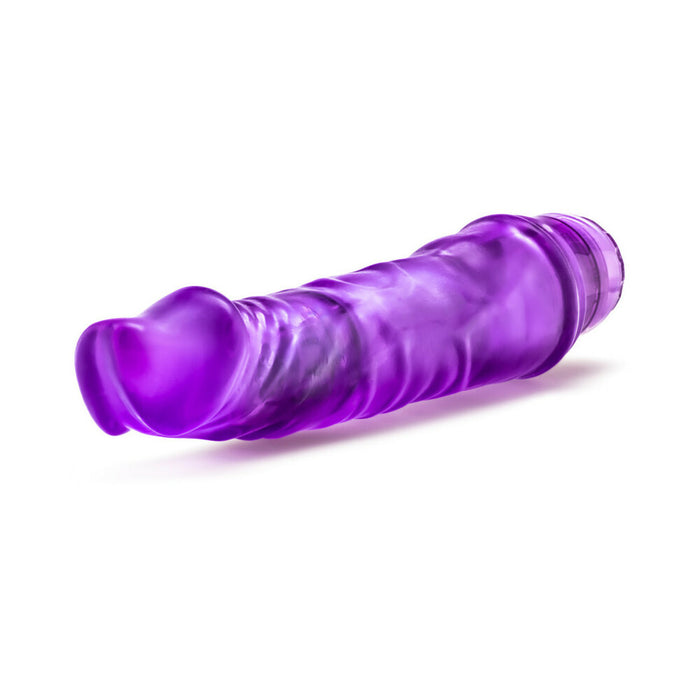 B Yours Vibe 6 Realistic 9.25 in. Vibrating Dildo Purple