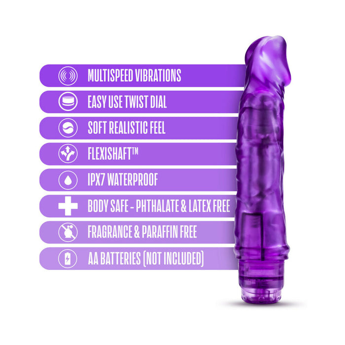 Blush B Yours Vibe 6 Realistic 9.25 in. Vibrating Dildo Purple