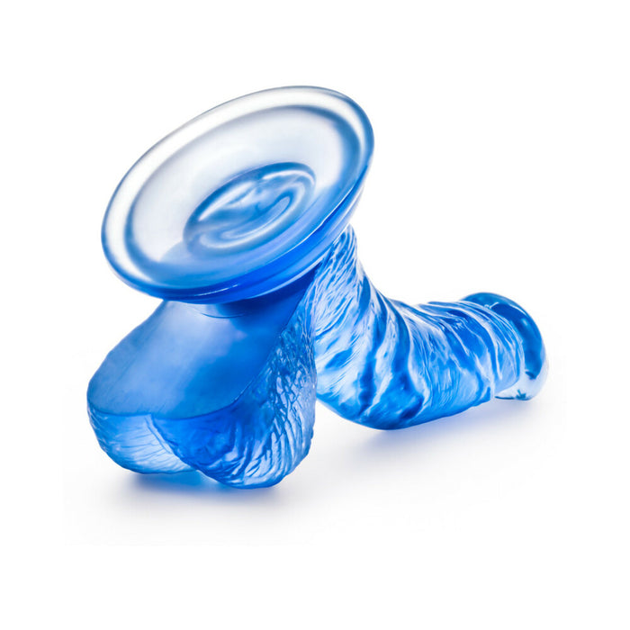Blush B Yours Sweet 'n Hard 8 Realistic 6.5 in. Dildo with Balls & Suction Cup Blue