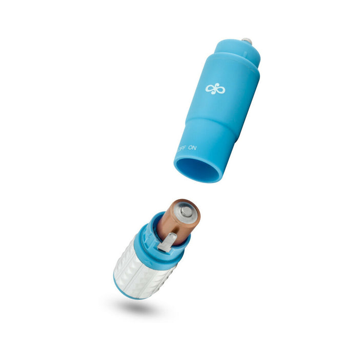 Blush Rose Revitalize Massage Kit with Mini Vibrator & 3 Silicone Attachments Blue