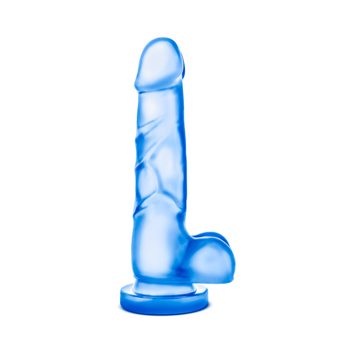 Blush B Yours Sweet 'n Hard 4 Realistic 7 in. Dildo with Balls & Suction Cup Blue