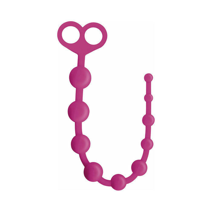 Curve Toys Gossip Perfect 10 Silicone Anal Beads Magenta