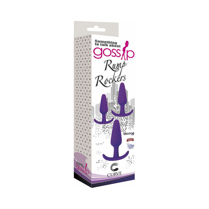 Curve Toys Gossip Rump Rockers 3-Piece Silicone Anal Training Set Violet