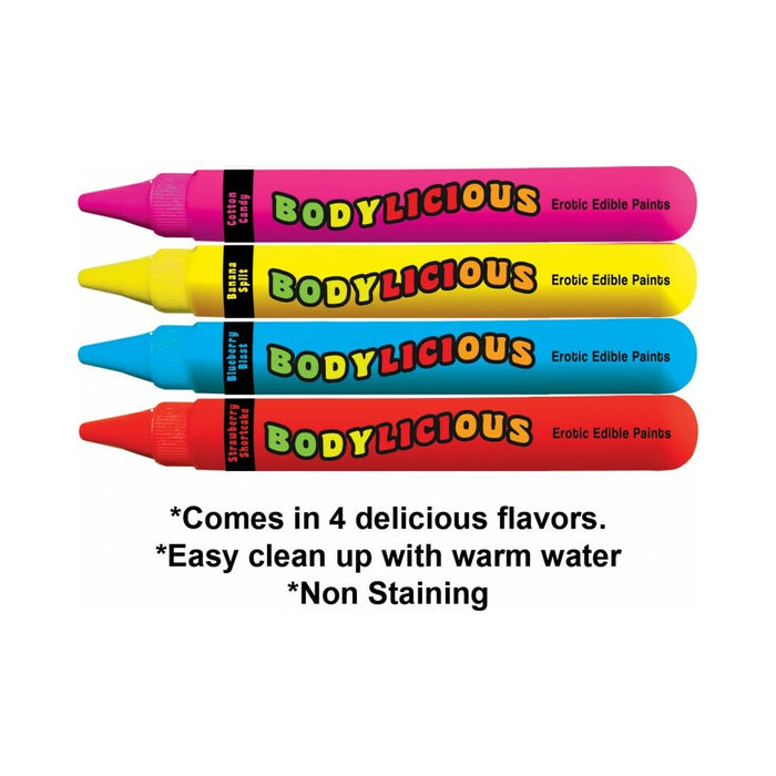 Bodylicious Edible Body Pens 4pk Assorted Flavors