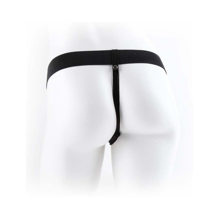 Fetish Fantasy Series 9 in. Hollow Strap-On with Balls Light/Black