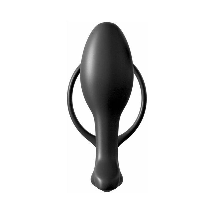 Pipedream Anal Fantasy Collection Silicone Ass-Gasm Cock Ring Beginner's Plug Black