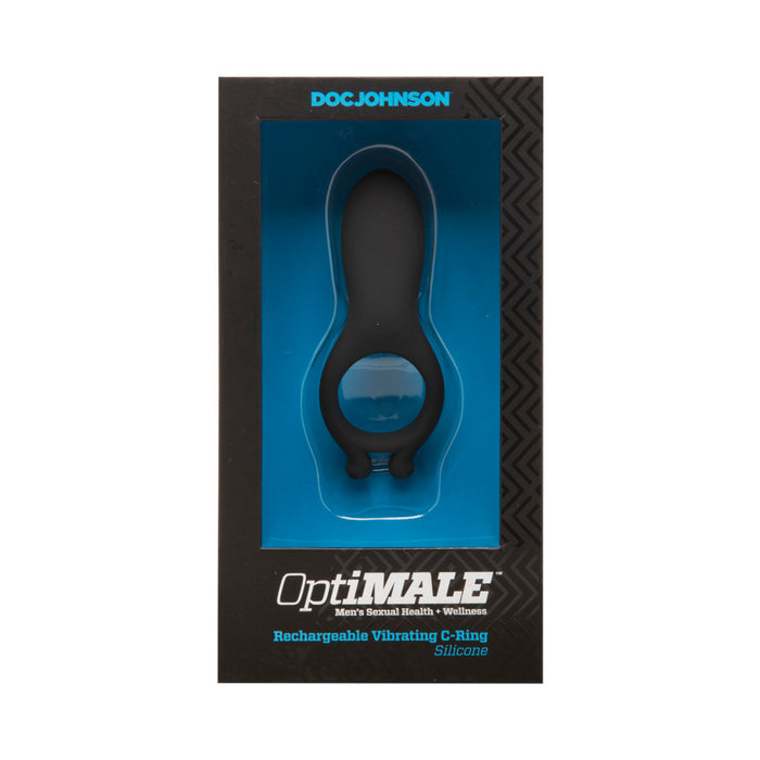 OptiMALE - Rechargeable Vibrating C-Ring Black