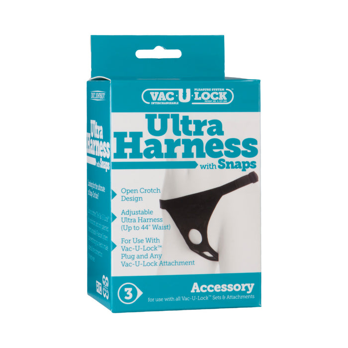Vac-U-Lock - Ultra Harness - With Snaps Black