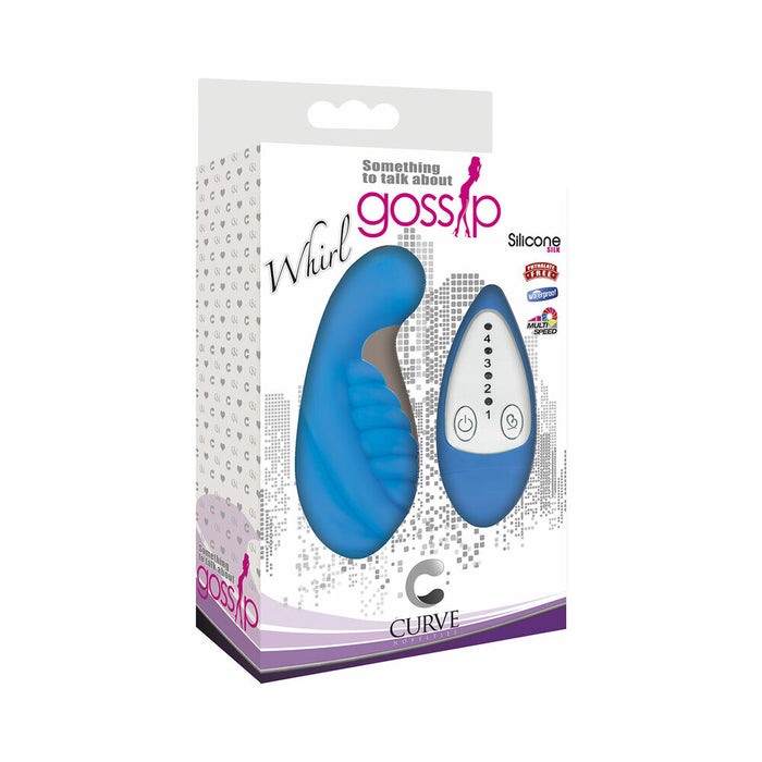 Curve Toys Gossip Whirl Remote-Controlled Waterproof Silicone Egg Vibrator Azure