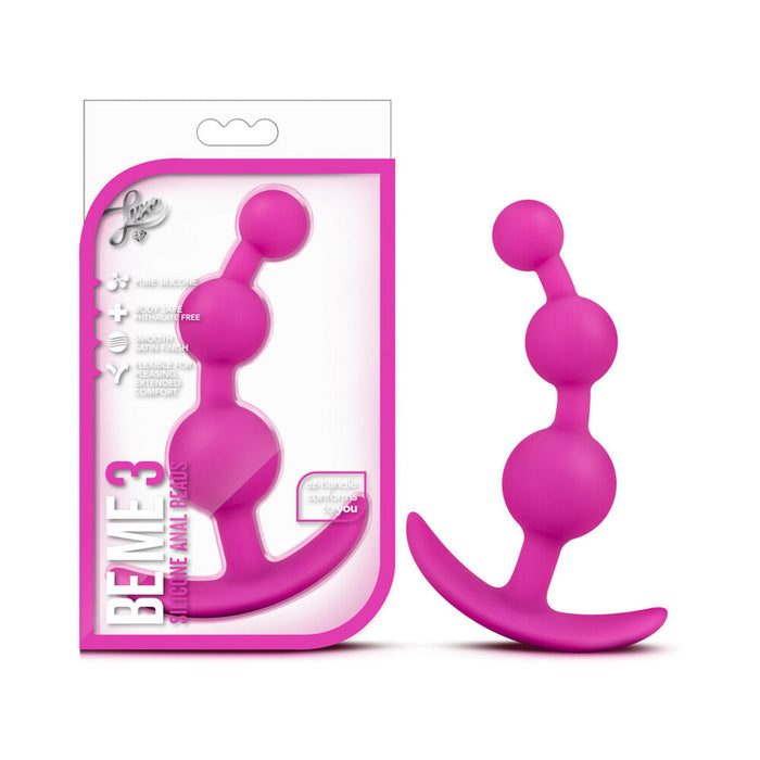 Blush Luxe Be Me 3 Silicone Anal Beads Plug Pink