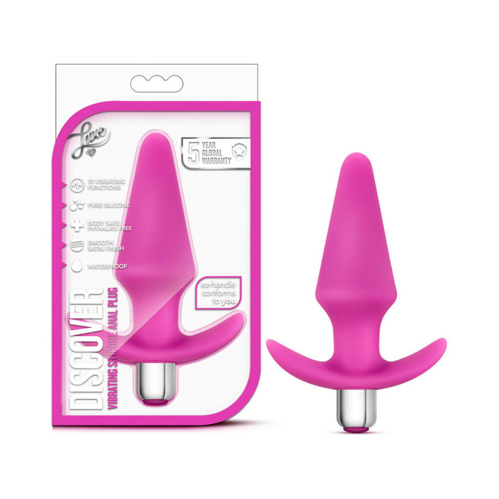 Blush Luxe Discover Vibrating Silicone Anal Plug Pink