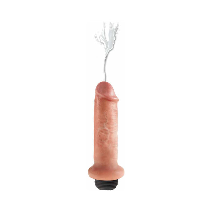 King Cock 6 in. Squirting Cock Realistic Dildo Beige