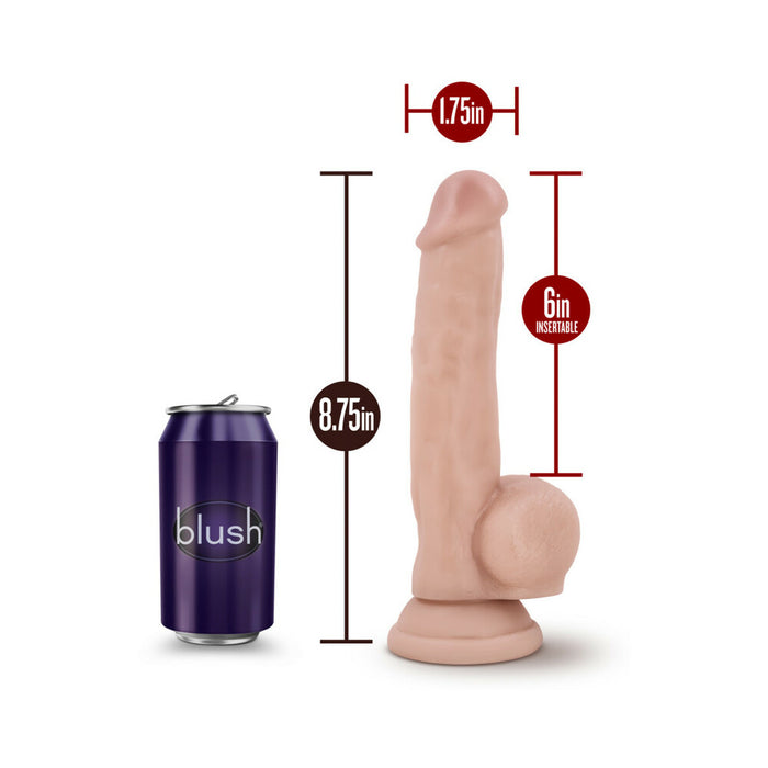 Blush Loverboy Mr. Jackhammer Realistic 8.5 in. Dildo with Balls & Suction Cup Beige
