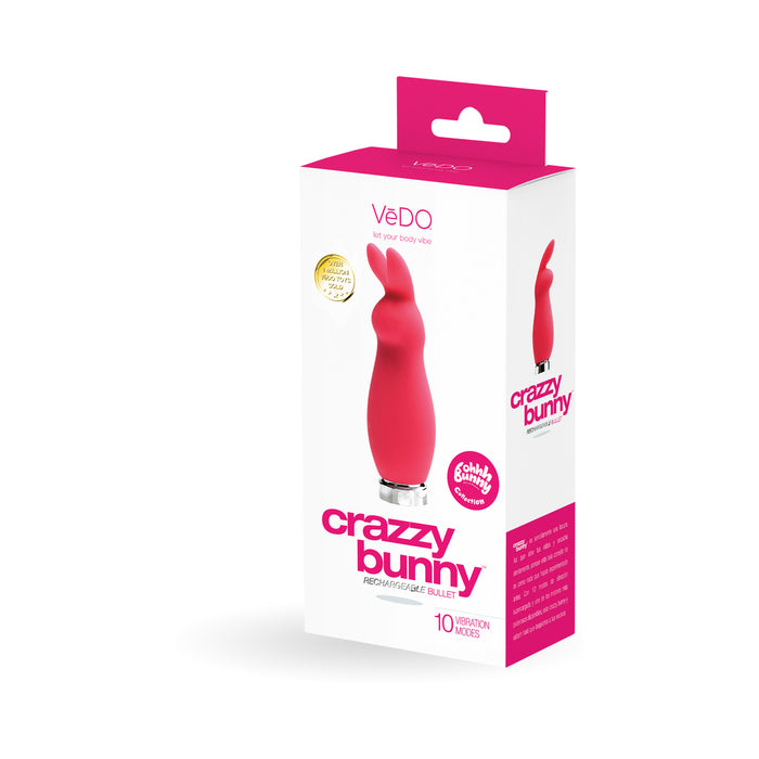 VeDO Crazzy Bunny Rechargeable Mini Vibe - Pretty In Pink