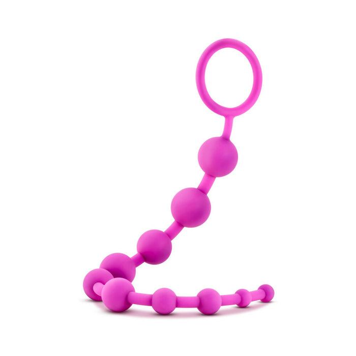 Blush Luxe Silicone 10 Beads for Anal Play Pink