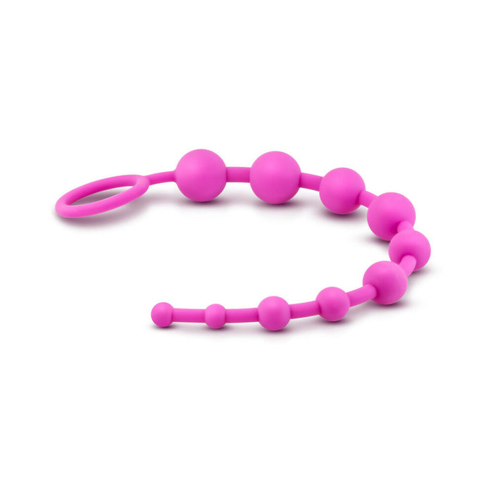 Blush Luxe Silicone 10 Beads for Anal Play Pink