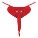 Male Power Squeaker Elephant G-String Red O/S