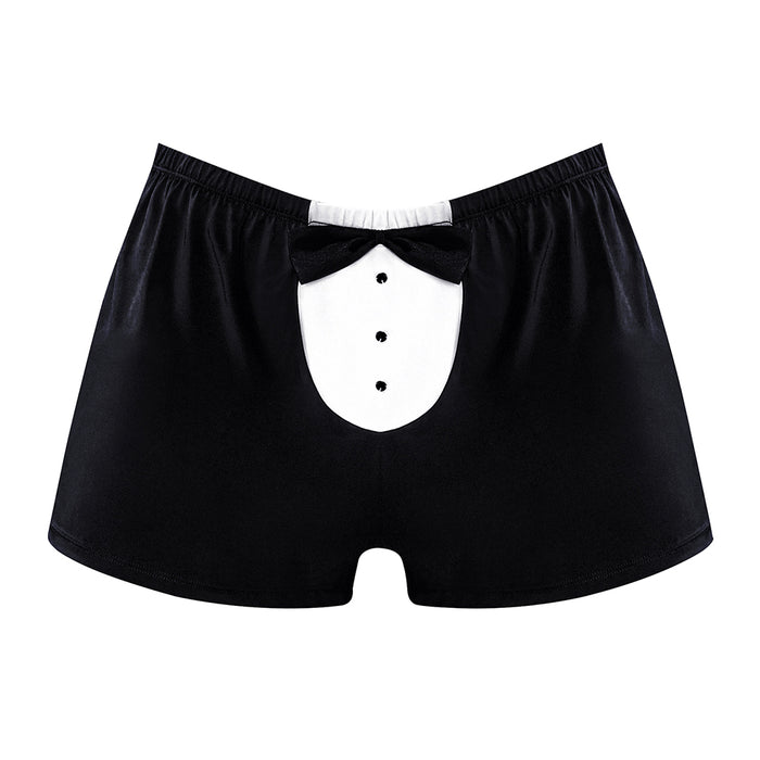 Male Power Tuxedo Boxer Black O/S