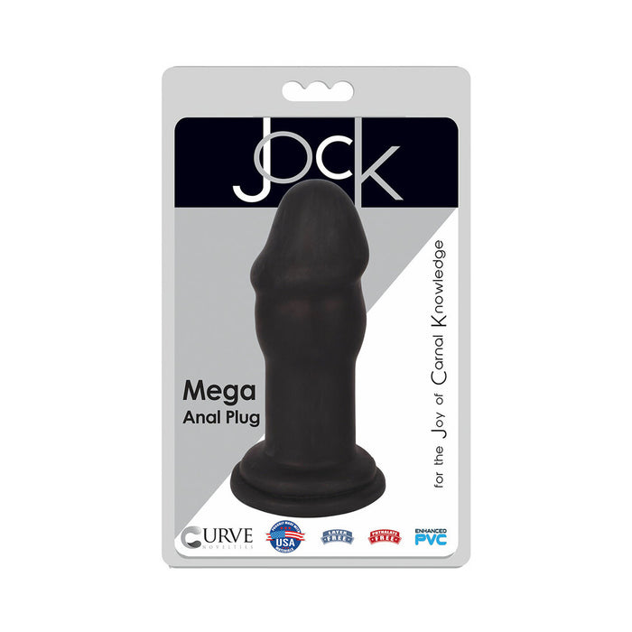 Curve Toys Jock Mega Anal Plug with Suction Cup Midnight