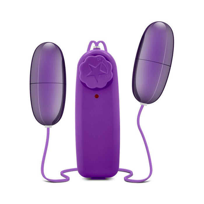 Blush B Yours Double Pop Eggs Remote-Controlled Dual Bullet Vibrator Plum