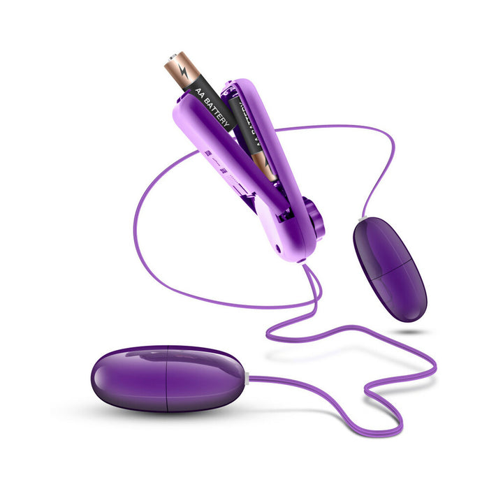 Blush B Yours Double Pop Eggs Remote-Controlled Dual Bullet Vibrator Plum