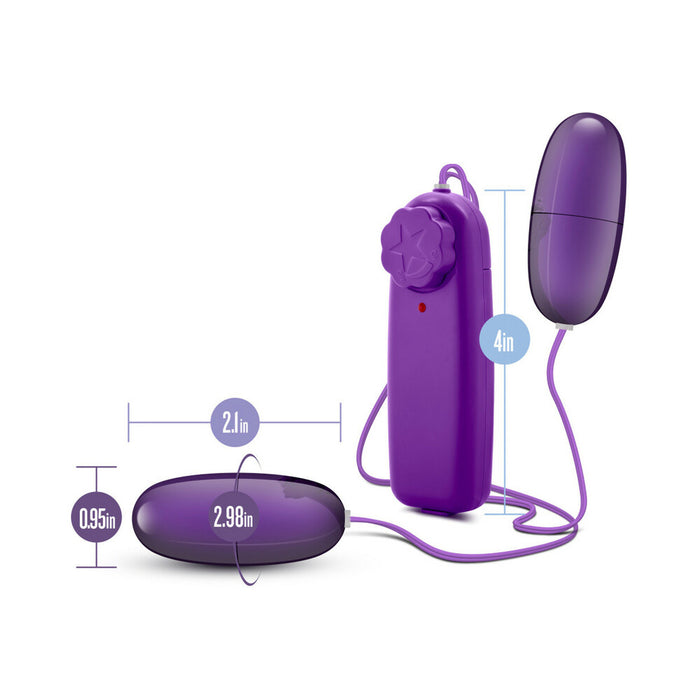 Blush B Yours Double Pop Eggs Remote-Controlled Dual Bullet Vibrator Plum