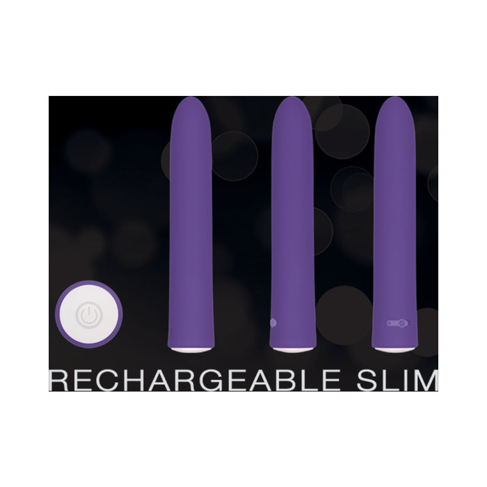 Evolved Rechargeable Sli mline Vibrator Purple