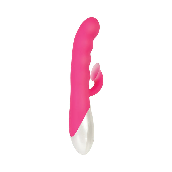 Evolved Instant-O Rechargeable Silicone Dual Stimulator With Clitoral Suction Pink