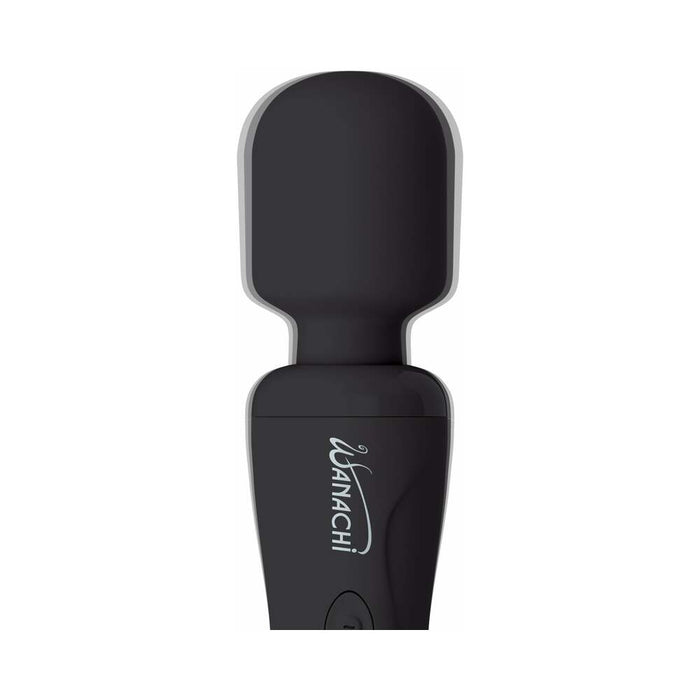 Wanachi Body Recharger Rechargeable Silicone Wand Vibrator Black