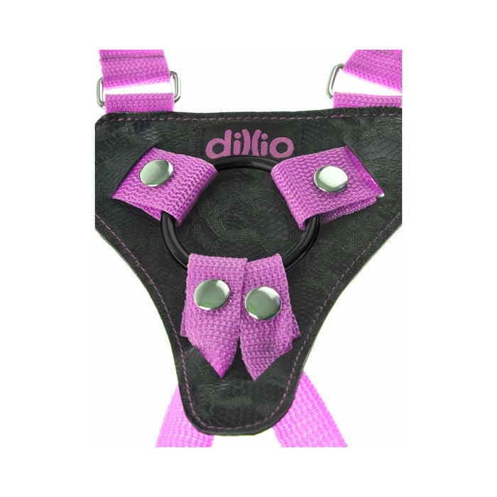 Pipedream Dillio Adjustable 7 in. Strap-On Suspender Harness Set Pink