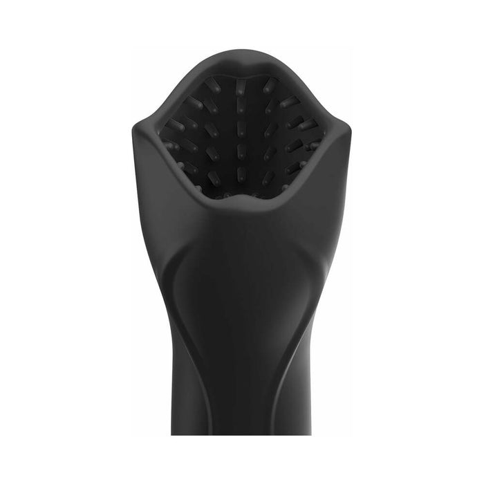 PDX Elite Vibrating Roto-Teazer Rotating Masturbator Black