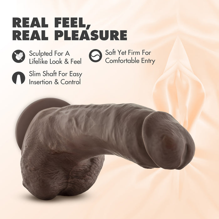 Dr. Skin Mr. Mayor Realistic 9 in. Dildo with Balls Brown