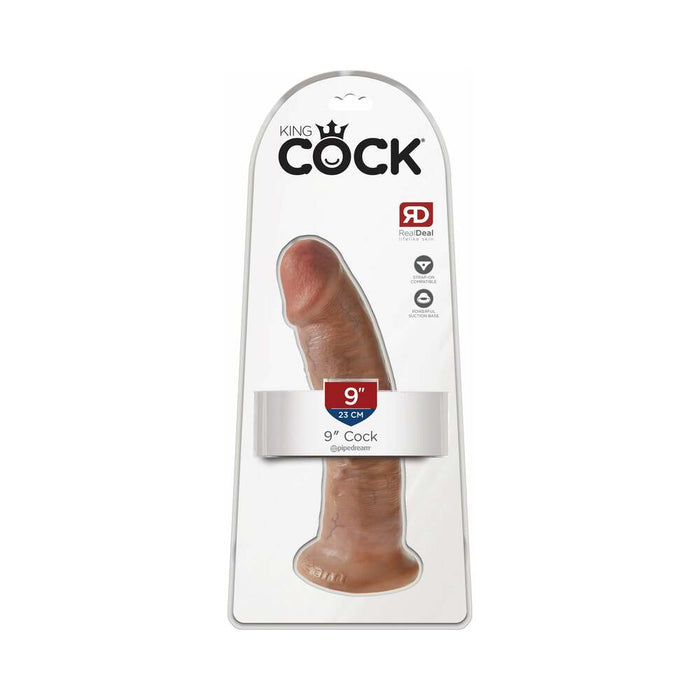 Pipedream King Cock 9 in. Cock Realistic Dildo With Suction Cup Tan