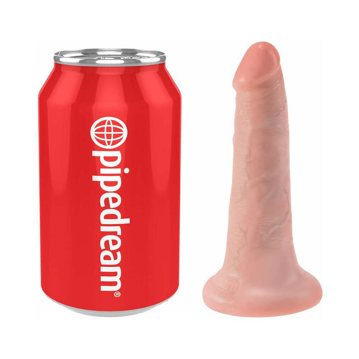 King Cock 5 in. Cock Realistic Dildo With Suction Cup Beige