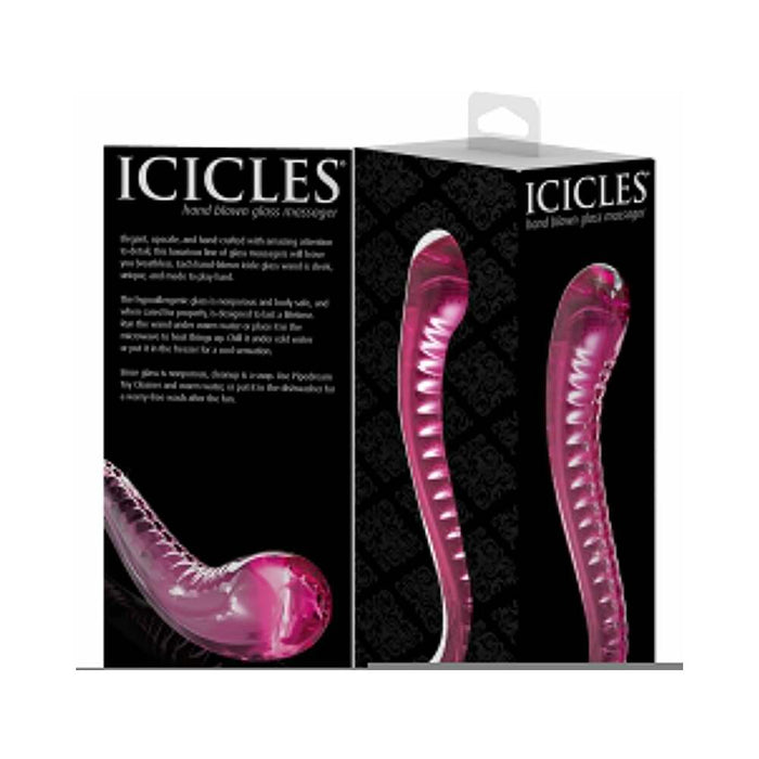 Pipedream Icicles No. 69 Curved Dual-Ended Glass Dildo Pink