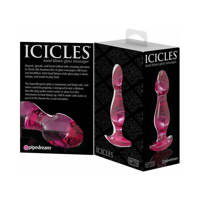 Pipedream Icicles No. 73 Glass Anal Plug Pink