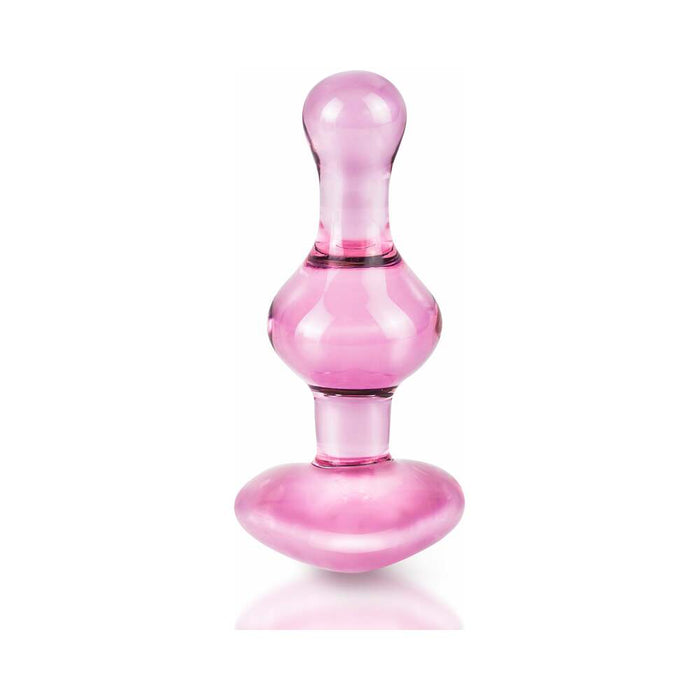 Pipedream Icicles No. 75 Beaded Glass Massager With Heart-Shaped Base Pink