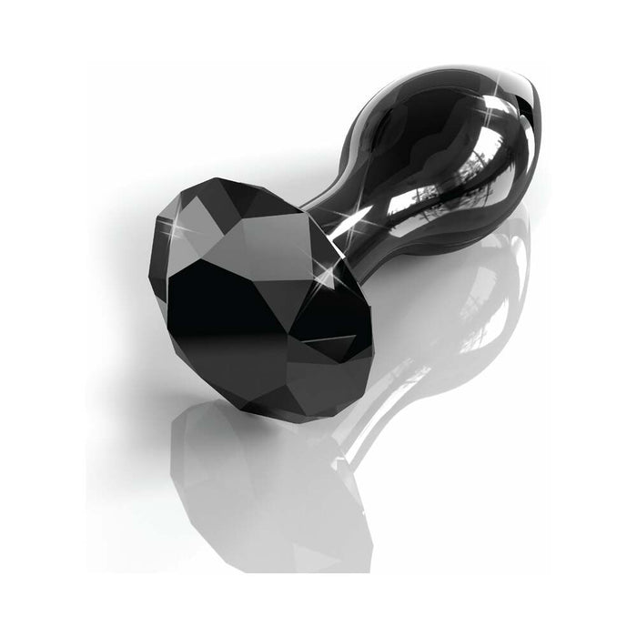 Pipedream Icicles No. 78 Glass Anal Plug With Faceted Base Black